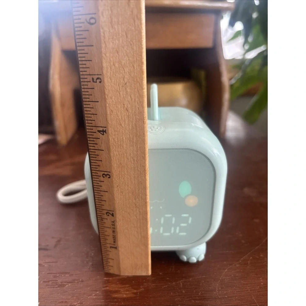 Cute Dinosaur Kids Alarm Clock Sleep‎ Trainer Night Light Voice Activated Green